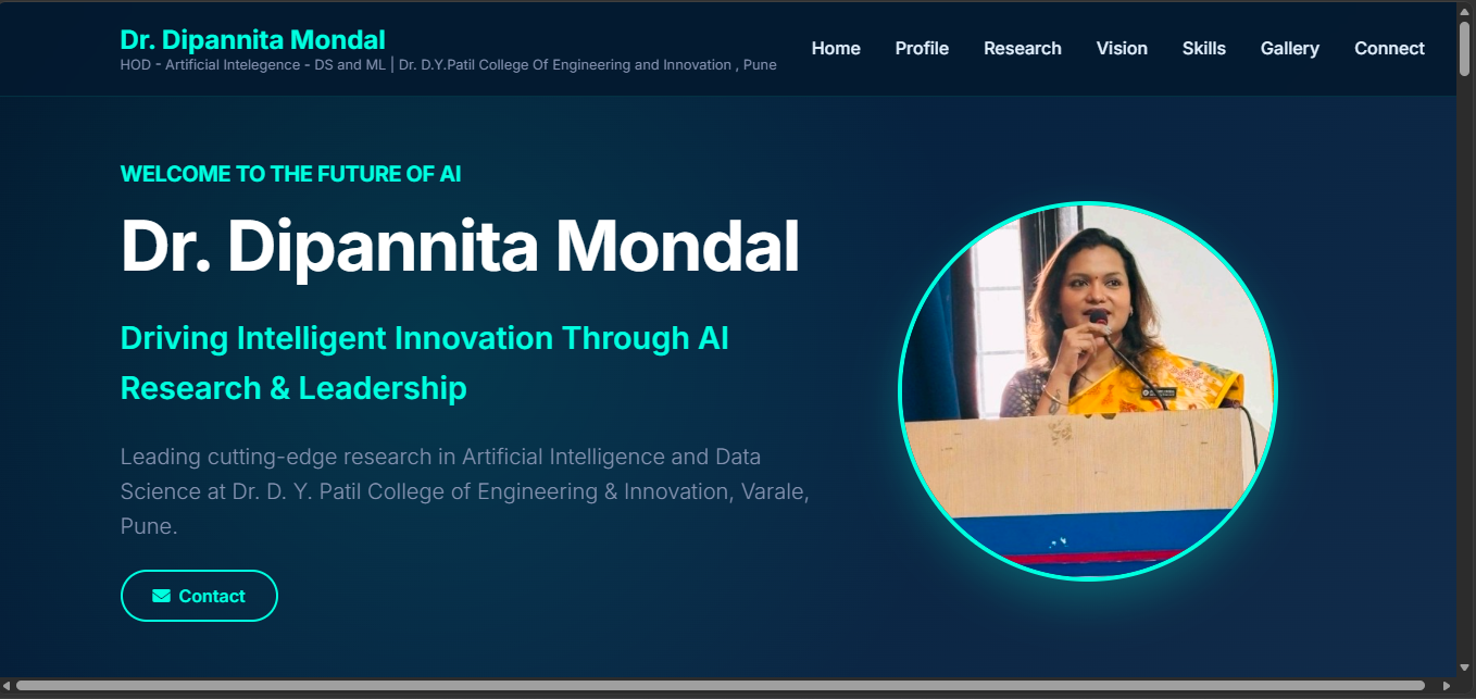 Dr. Dipannita Mondal portfolio preview