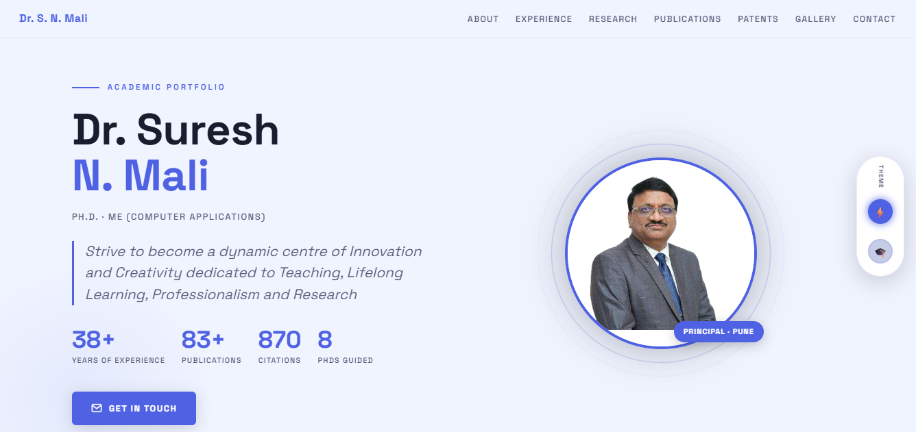 Dr. Suresh Mali portfolio preview